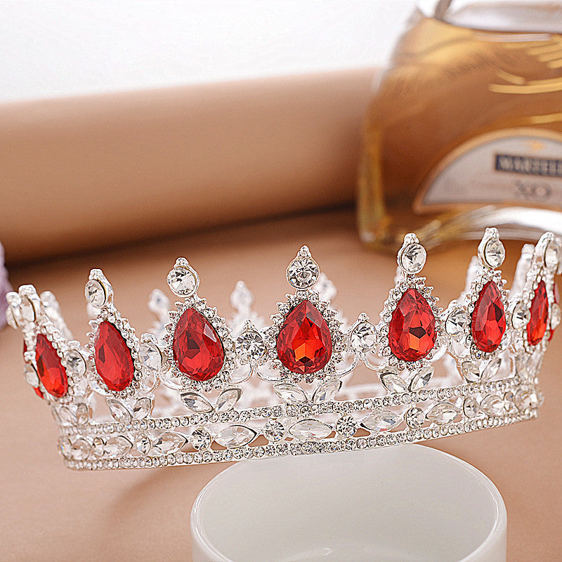 Full Crown Bridal Tiara Crown Wedding Diadem Bridal Round Crown