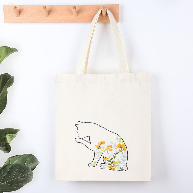 Canvas Bag Embroidered Diy Material Bag Kit
