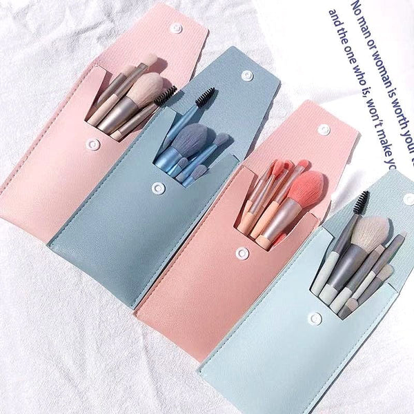 Travel Portable 8 Mini Makeup Brush Beauty Set Hanzuva