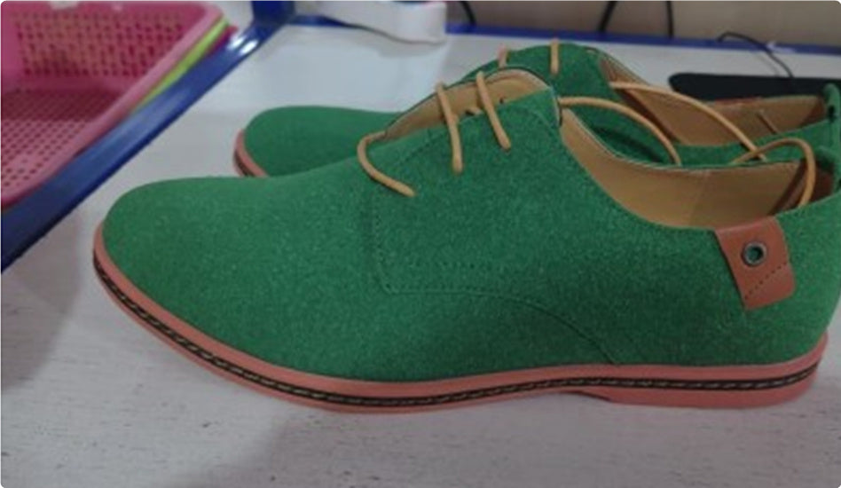 Leather shoes large men's shoes frosted shoes