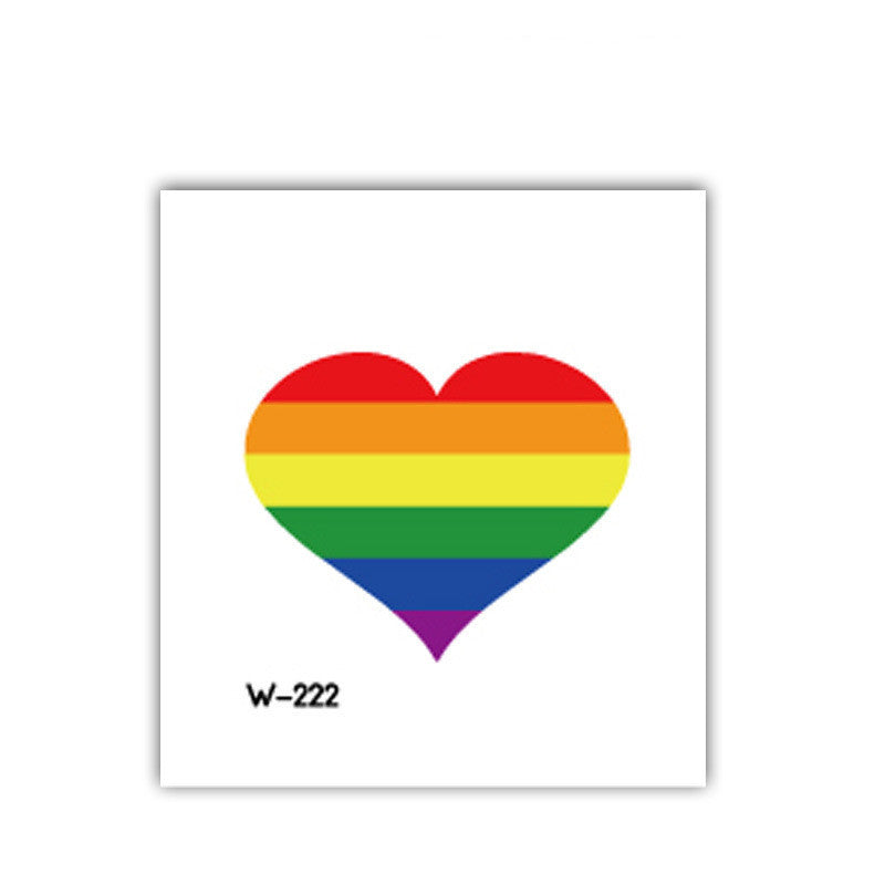 Face Stick Rainbow Geometric Flower Arm Tattoo Sticker