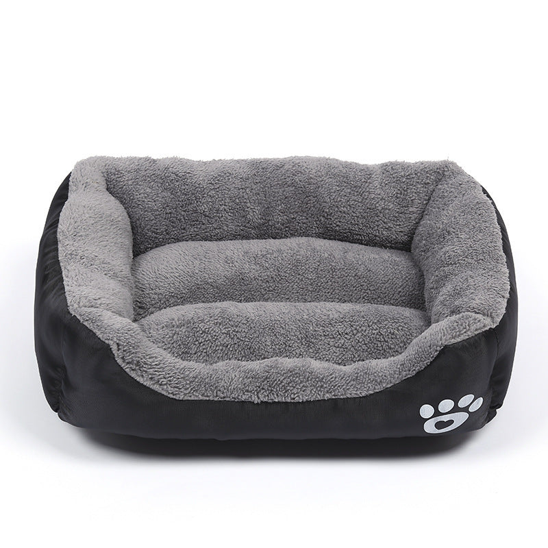 Dog Kennel Four Seasons Universal Footprint Cotton Wool Pet Kennel Candy Color Square Kennel Mats Universal Cross-Border Supply For Large, Medium And Small Dogs