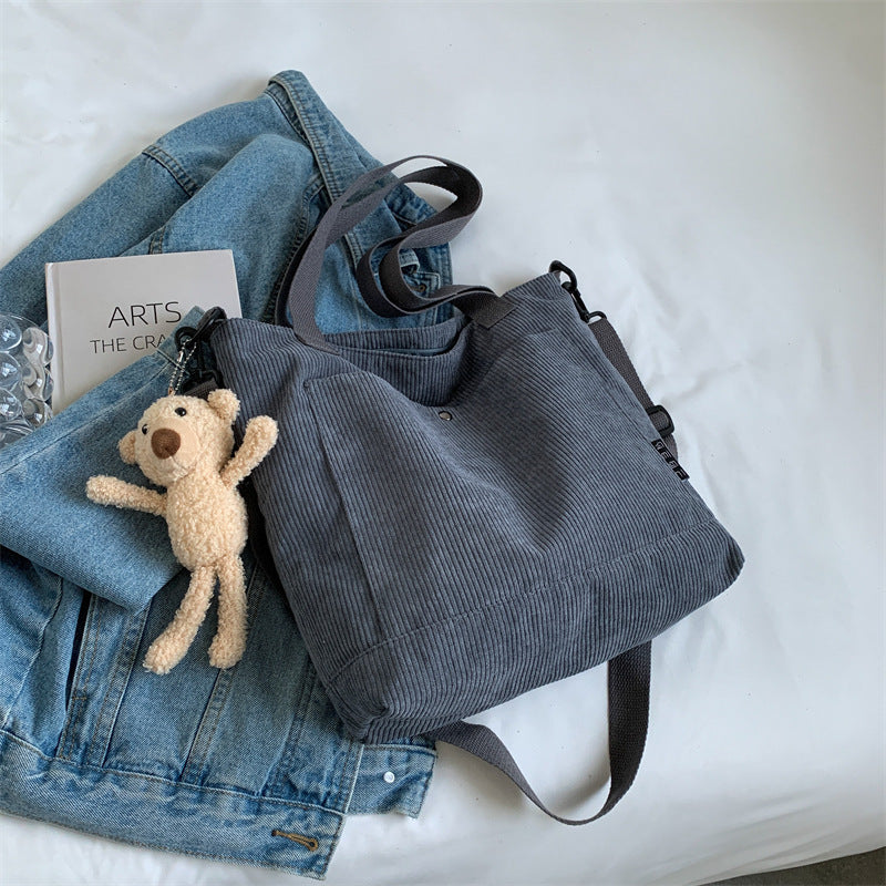 Corduroy Messenger Bag All-match Student Shoulder