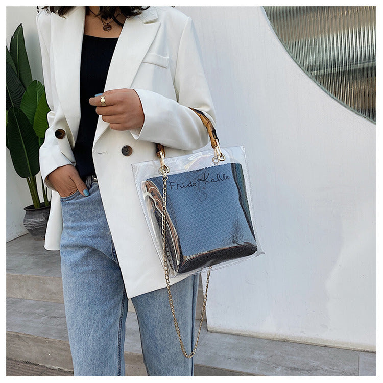 Transparent beach woven bag Hanzuva