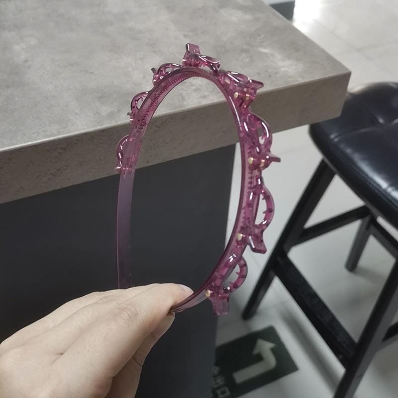 Hollow Solid Color Braided Hairpin Headband