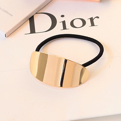 Fashion Lady's Simple Temperament Metal Holster Hair Tie
