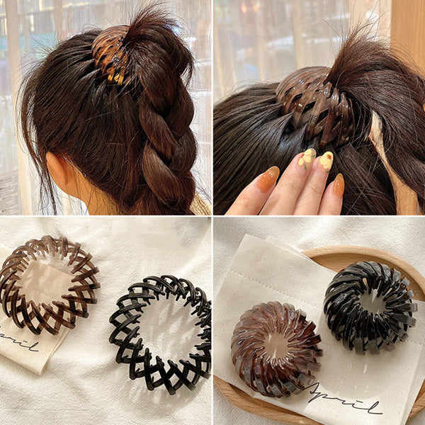 Women Hollow Hair Circle High Horsetail Artifact Fixed Coiler Hairpin Horsetail Headdress Fashion Hair Accessories Hanzuva