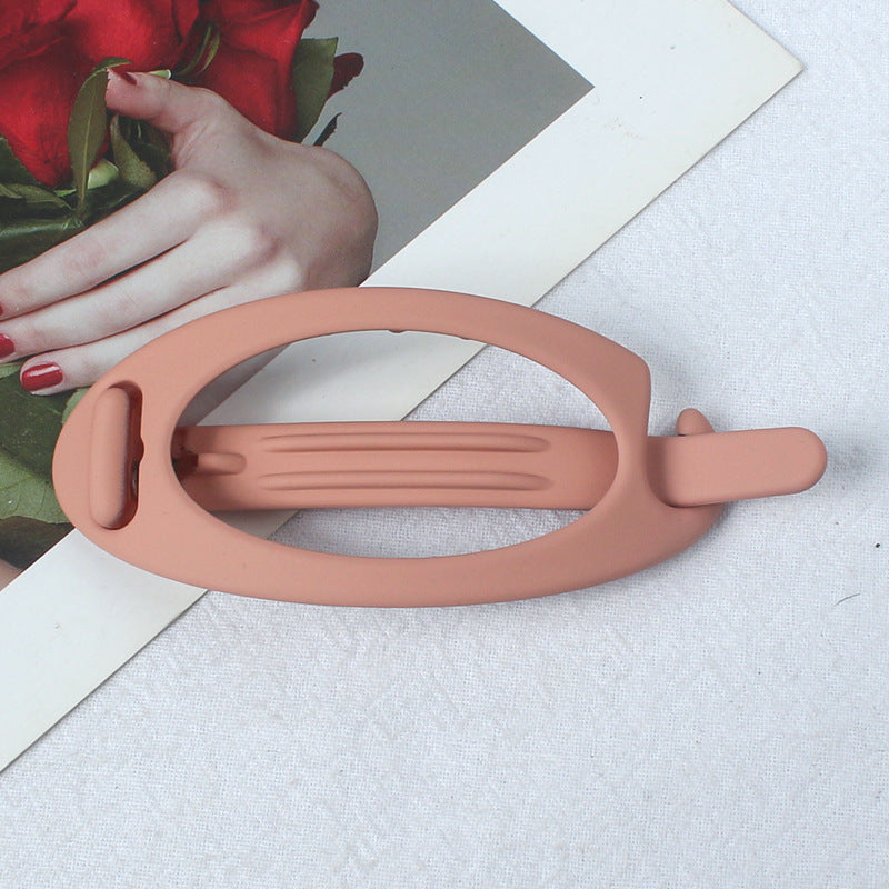 Simple Retro Hair Band Oval Barrettes