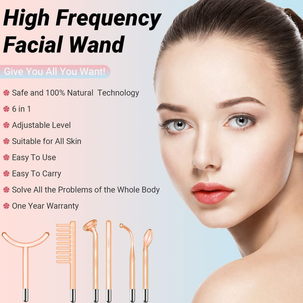 Household High-frequency Eutic Appliance Beauty Instrument Six-piece Set Hanzuva