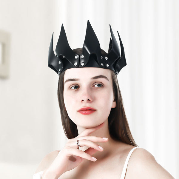 Creative Leather Crown Decoration Party Headgear Hanzuva