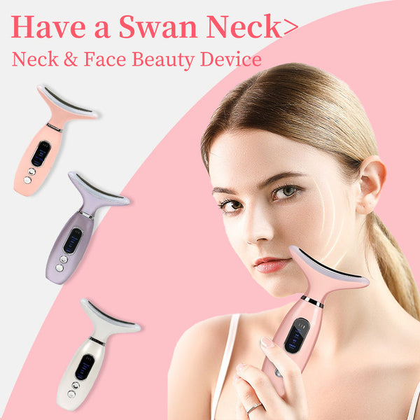 Neck Beauty Instrument Charging Color Light V Face Massage Instrument Hanzuva