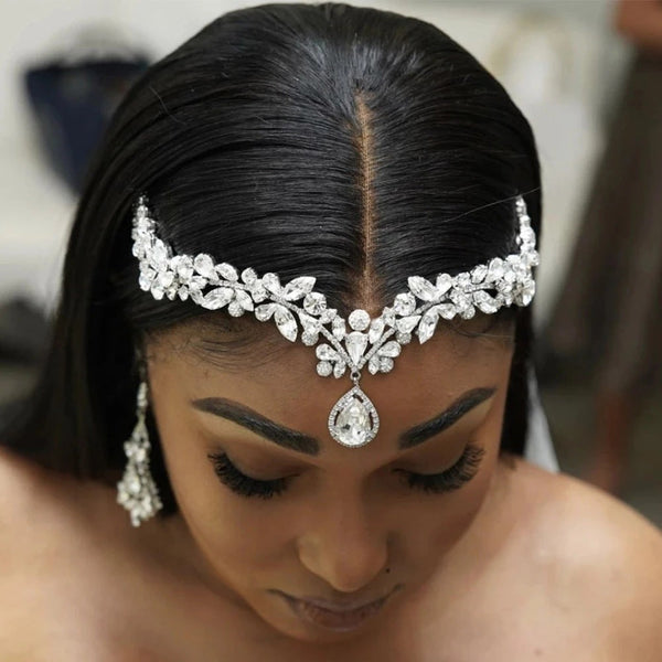 Head Chain Bridal Jewelry Women Luxury High-end Zircon Headband Hanzuva
