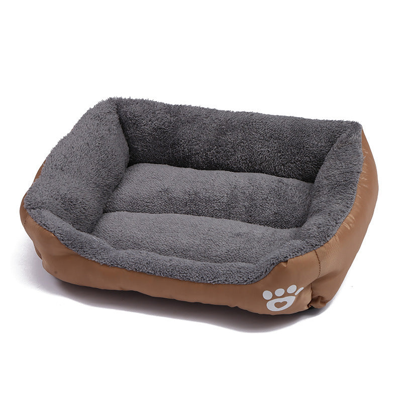 Dog Kennel Four Seasons Universal Footprint Cotton Wool Pet Kennel Candy Color Square Kennel Mats Universal Cross-Border Supply For Large, Medium And Small Dogs
