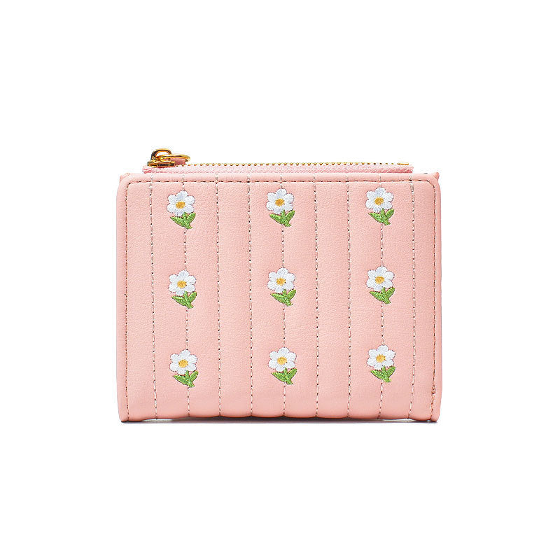 Cute Embroidered Women's Wallet Simple And Short Off