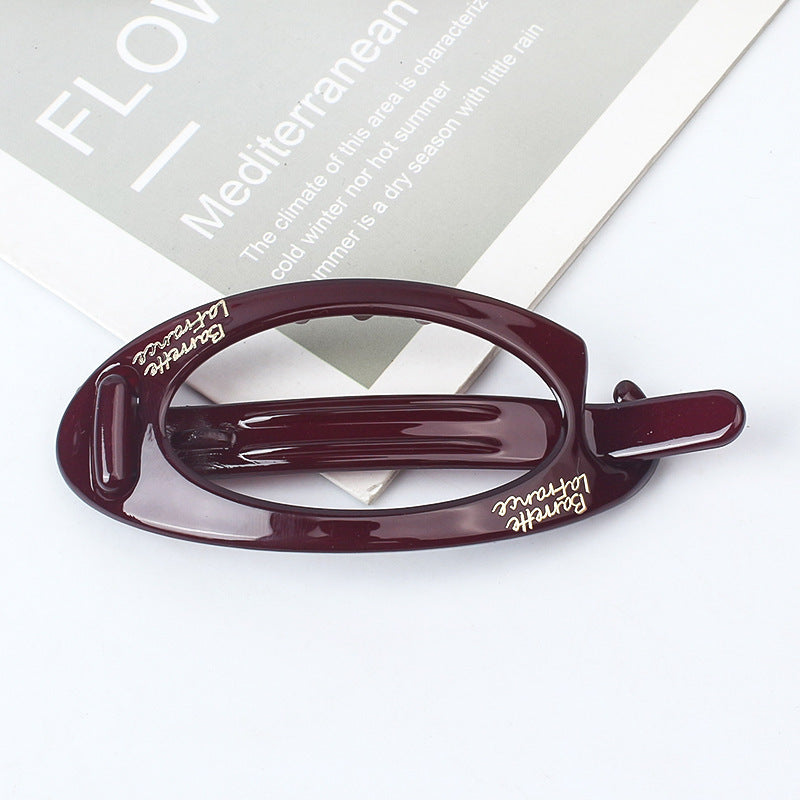Simple Retro Hair Band Oval Barrettes