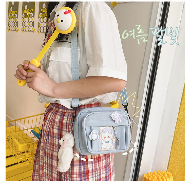 Cute Cartoon Badge Single Shoulder Messenger Bag