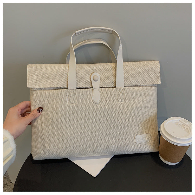 Women's Casual Fashion Solid Color Canvas Tote Bag