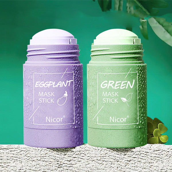 Cleansing Green Tea Mask Clay Stick Oil Control Anti-Acne Whitening Seaweed Mask Skin Care Hanzuva