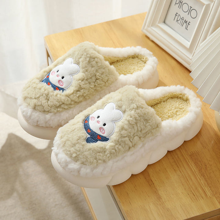 Thick Plush Cute Slippers Female Indoor Hanzuva
