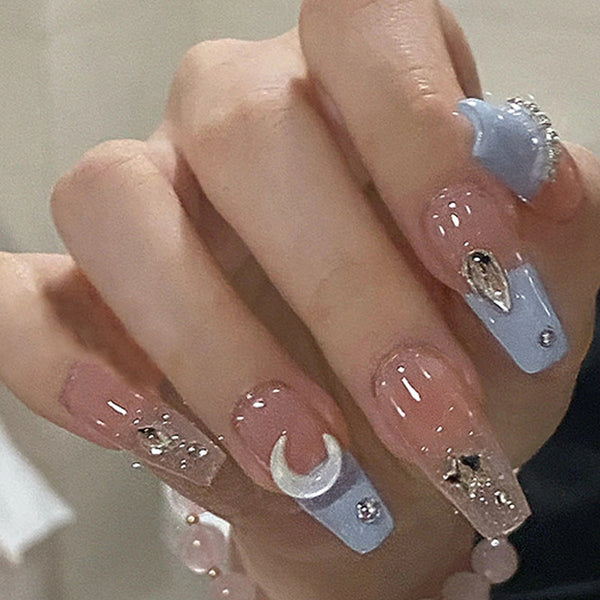 Fake Nails Stars And Moon Hanzuva
