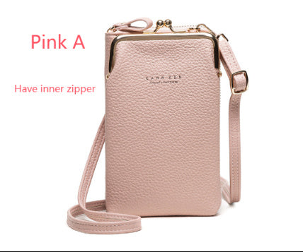 Fashion Lychee Pattern Solid Color Diagonal Shoulder Bag Hanzuva