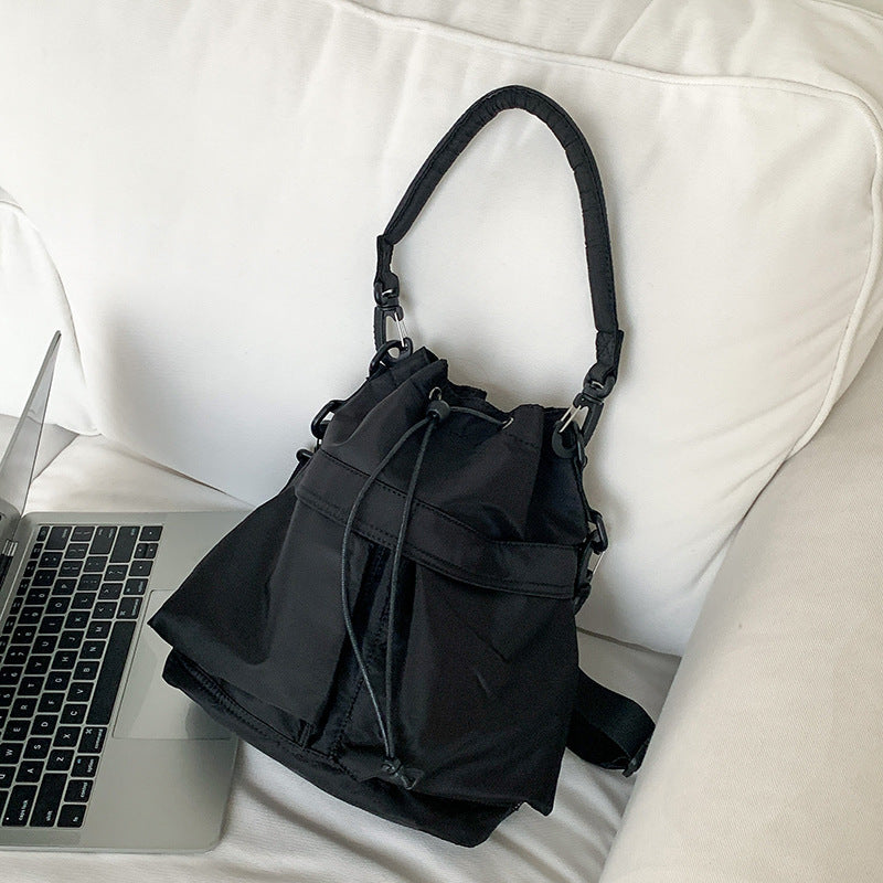 High-grade Portable Drawstring Shoulder Messenger Bag