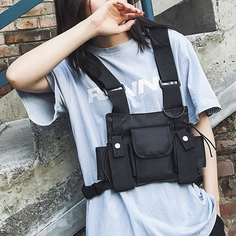 Hong Kong Style Ins Tactical Bag Hip Hop Vest Chest Bag