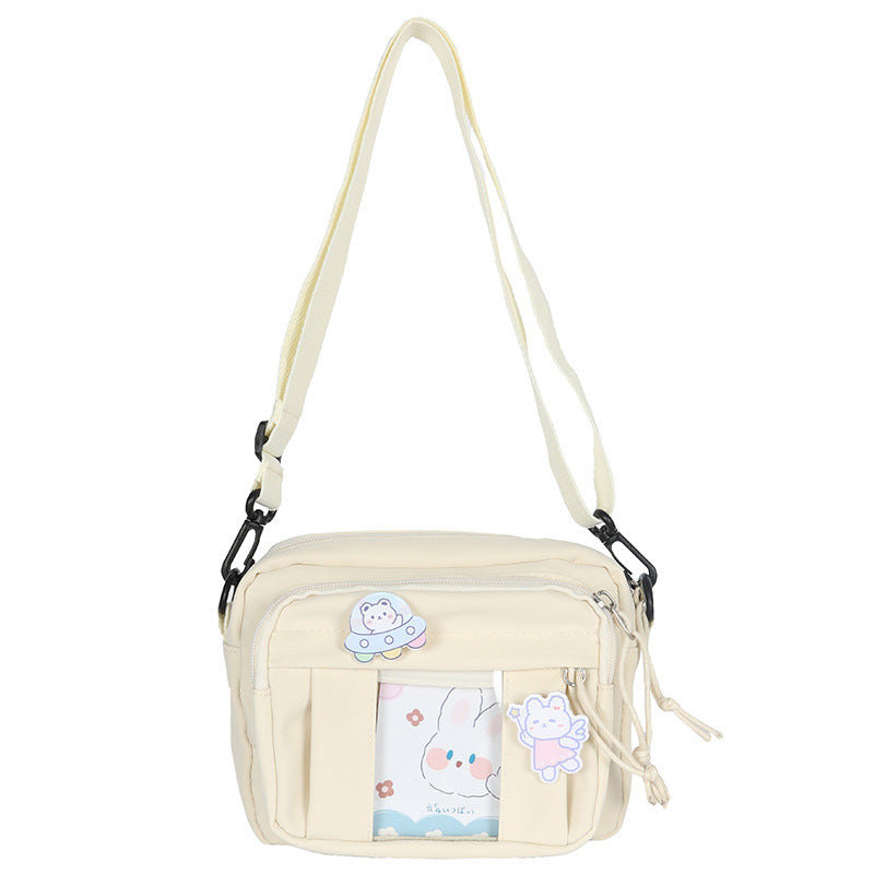 Cute Cartoon Badge Single Shoulder Messenger Bag