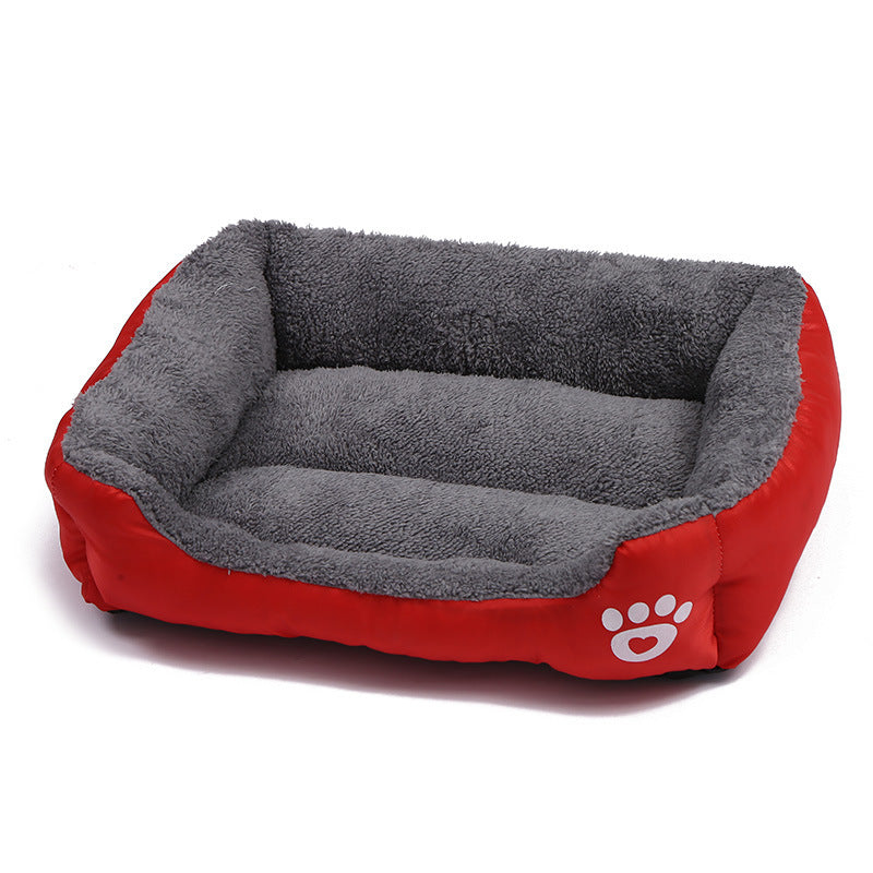 Dog Kennel Four Seasons Universal Footprint Cotton Wool Pet Kennel Candy Color Square Kennel Mats Universal Cross-Border Supply For Large, Medium And Small Dogs