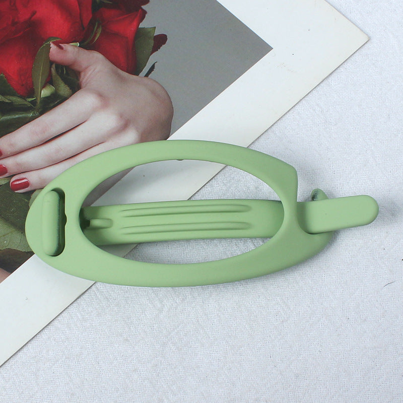 Simple Retro Hair Band Oval Barrettes