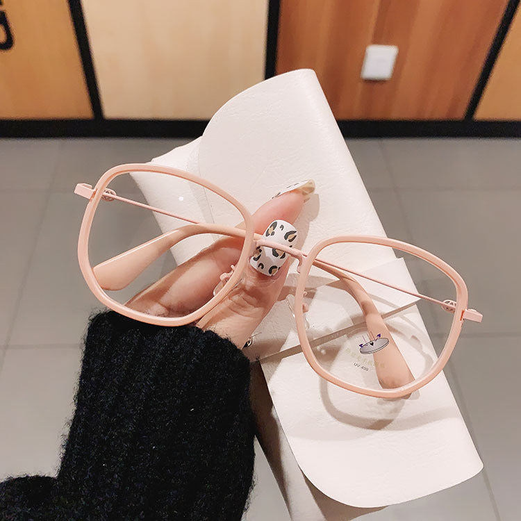 Myopia Glasses Frosted Trend Hot Style Fashion Undressed Photo Show Face Small Glasses Frame