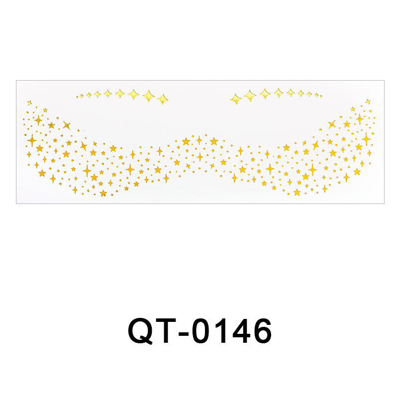 Freckle Tattoo Sticker Hot Gold And Silver