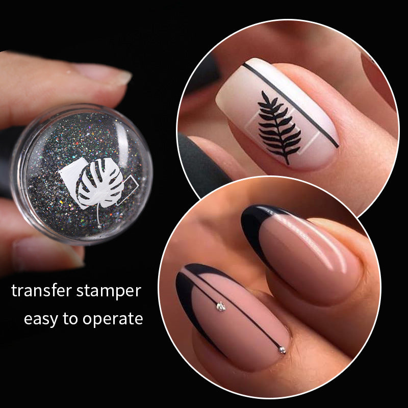 Nail Stamp Printed Transparent Colorful Handle Seal Magic Color Laser