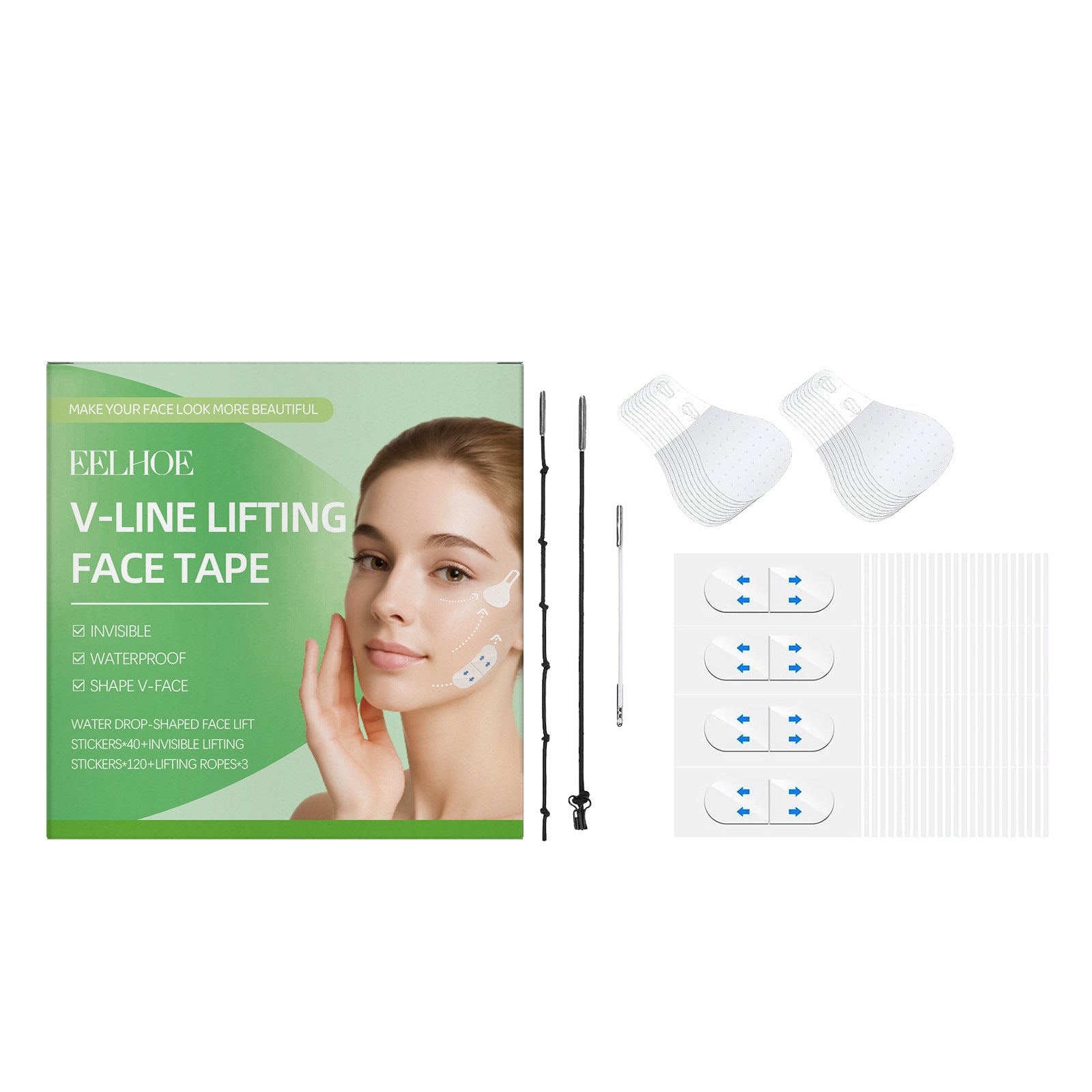 Invisible Face Nursing Adhesive Bandage Suit Firming Facial Skin Daily Shaping Small Face Face Lift Tape Patch