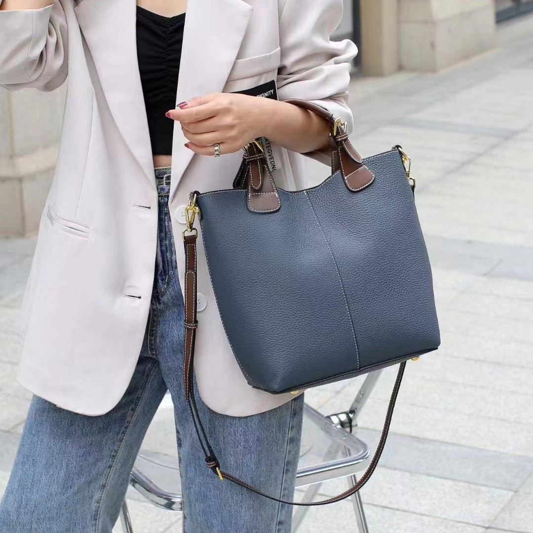 New Style Leather Shoulder Messenger Bag With Large Capacity