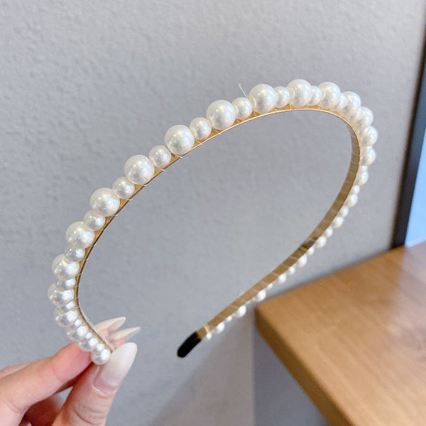 Sen Simple Pearl Thin Headband Hair Accessories Headband Hanzuva