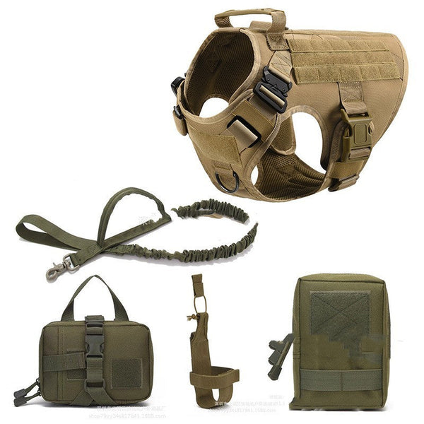 Tactical Dog Harness Pet German Shepherd K9 Training Vest Dog Harness And Leash Set For All Breeds Dogs Hanzuva