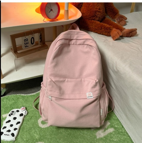 Cute Candy-colored Backpack High School Simple Large-capacity Backpack