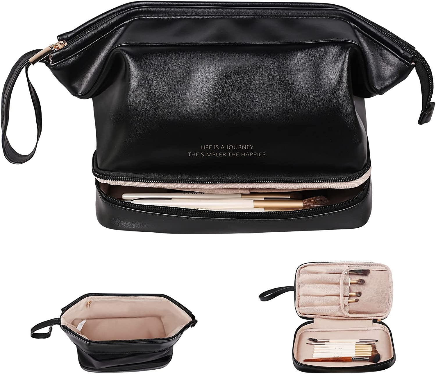 Cloud Double Layer Cosmetic Bag Large Capacity