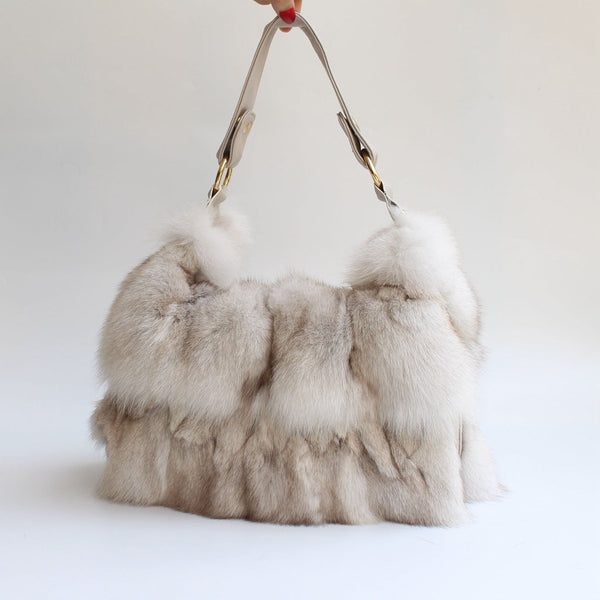 Fur Fox Hair Women's Bag Single Shoulder Belt Hanzuva
