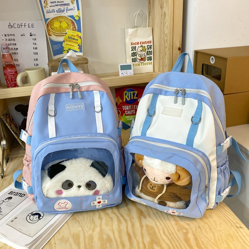 Candy Color Contrast Color Capacity Student Schoolbag