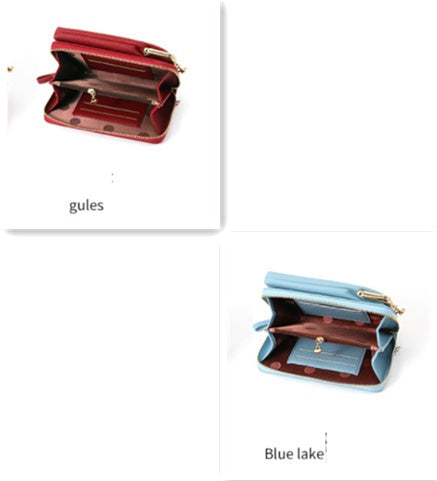 Fashion Lychee Pattern Solid Color Diagonal Shoulder Bag Hanzuva
