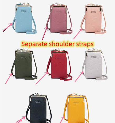 Fashion Lychee Pattern Solid Color Diagonal Shoulder Bag Hanzuva