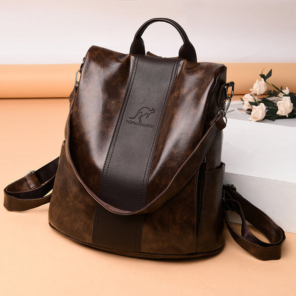 Women's Fashionable And Versatile Large Capacity Soft Leather Shoulder Bag Hanzuva