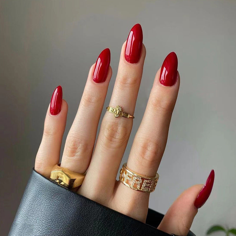 Wear Armor Mid-length  Solid Color Nail Shaped Piece
