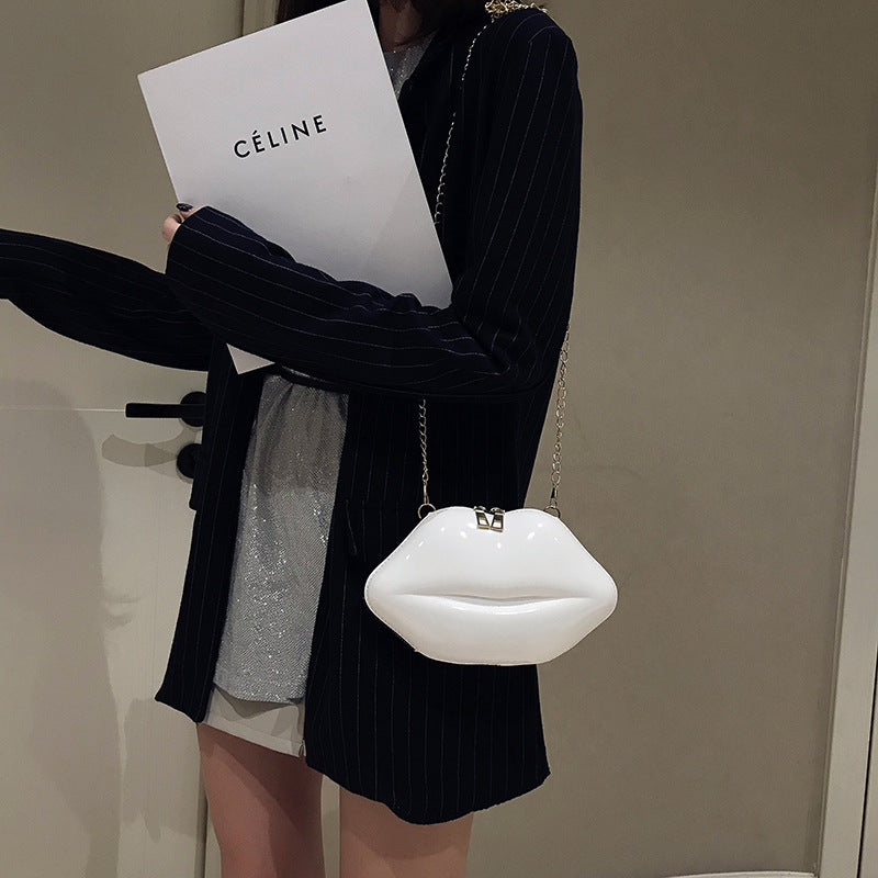 Lip Personality Chain One Shoulder Messenger Bag