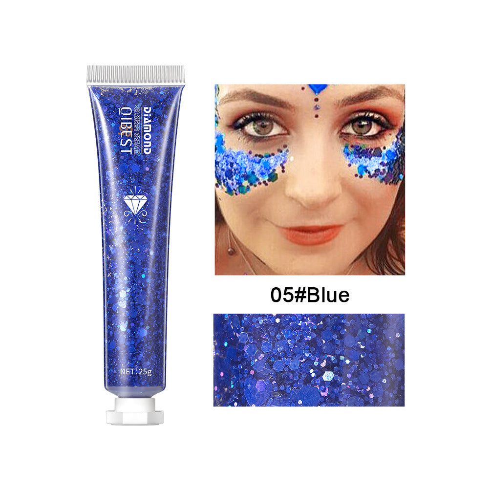 Monochrome Eye Shadow Sequins Cream Colorful Brightening Highlight Face Body Sequins Gel Stage Makeup