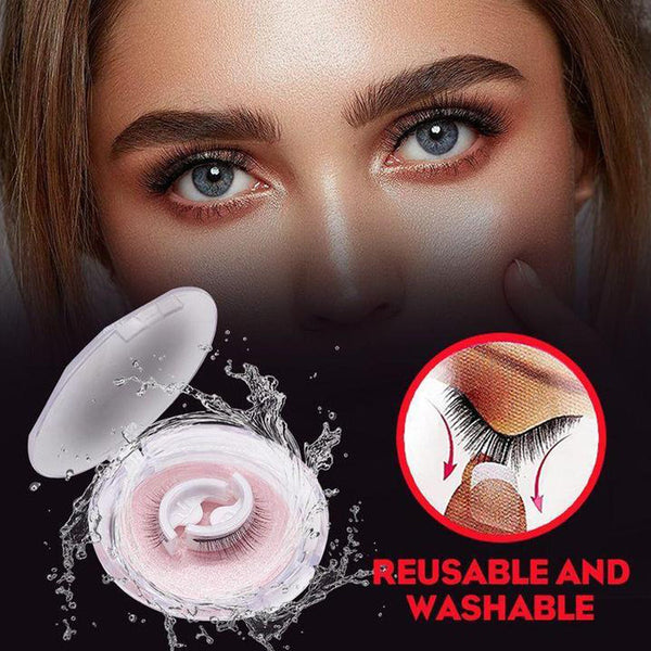 Women's Self Adhesive False Eyelashes Thick Glue Free Hanzuva