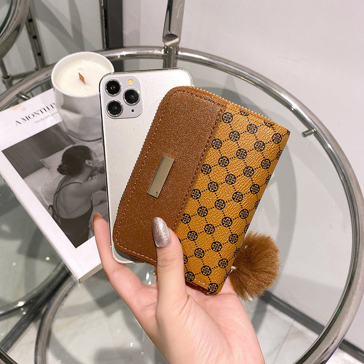 Women's Short Printing Color Contrast Korean Style Bag Wallet Hanzuva