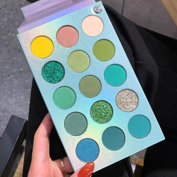 Sixty-color Rotating Eyeshadow Palette Pearly Matte Glitter Easy To Color Hanzuva
